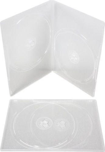 100 7mm DOUBLE DVD hold 2 Cover Disc Case CLEAR colour