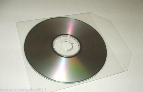 1000 PREMIUM Clear CD DVD BDR PLASTICSleeves Sleeve Flap Hold 1 Disc CPP