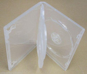 100 Hold 3 14mm Standard Triple DVD Cover Disc Case + Clear outer wrap CLEAR - C