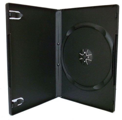 20 Standard Single 14mm HOLD 1 DVD Cover Disc Case with outer insert BLACK PO