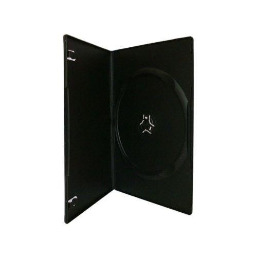 100 7mm slim thin SINGLE DVD HOLD 1  Disc Case Cover BLACK slimline - 7SB PO