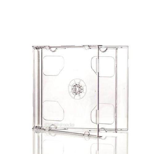 10 Standard 10mm DOUBLE Jewel CD Cases with CLEAR Tray 10.4mm Disc case DCT PO