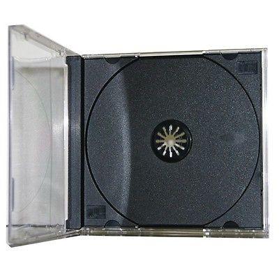 10 australia STANDARD case 10mm Jewel CD Cases BLACK Tray SINGLE Disc 10.4 SBT