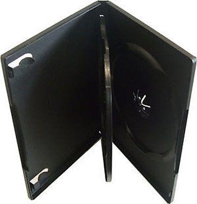5 Hold 3 14mm Standard Triple  DVD Cover Disc Case with outer wrap insert BLACK