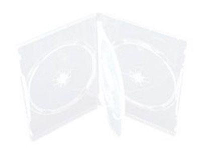 5 x Quad Clear 14mm Quality CD / DVD Cover Case - HOLDS 4 Discs