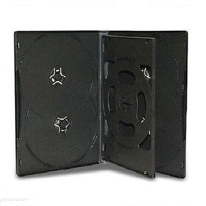 100 Hold 6 14mm Standard Case Hex DVD Cover Disc holds 6 discs outer wrap BLACK
