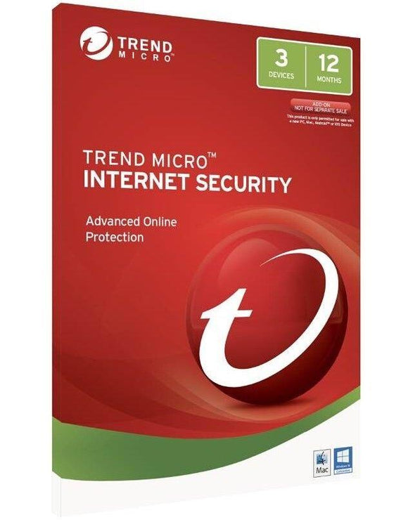 Trend Micro Internet Security 2023 3 Devices Windows Mac Android CLEARANCE