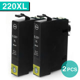 1-5 BLACK Ink Cartridges 220XL BK for Epson WF2630 WF2650 WF2660 XP420 nonOEM