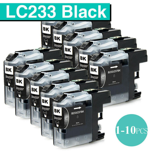 1-10pcs BLACK LC233 LC-233XL Ink Cartridges for Brother J680DW J880DW J5320DW J5