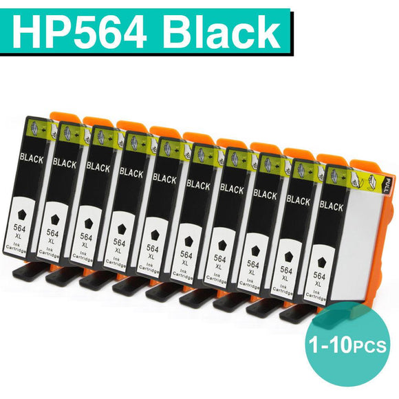 1-10 BLACK 564XL Ink Cartridge High Yield for HP Photosmart B8550/B8500