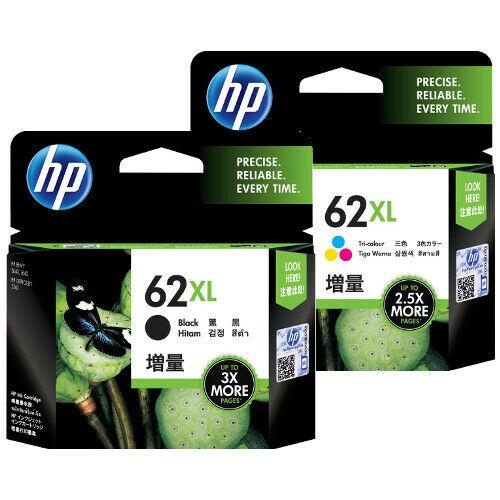 NEW HP #62 or #62XL Black or Colour Ink Cartridge for HP Envy 5640 5540 7640,OJ 5740