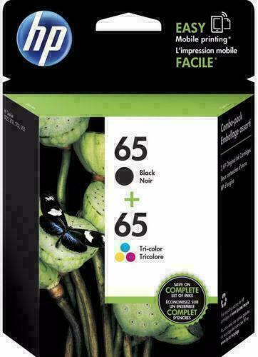 NEW HP Genuine 65 65XL BLACK COLOUR Ink Set Deskjet 5075/2622/2620 3720 5020 5075